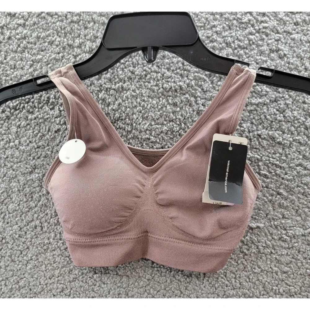 Wacoal B-Smooth Wirefree Removable Pads Bralette Women's 32 Taupe Pullover - Picture 2 of 14